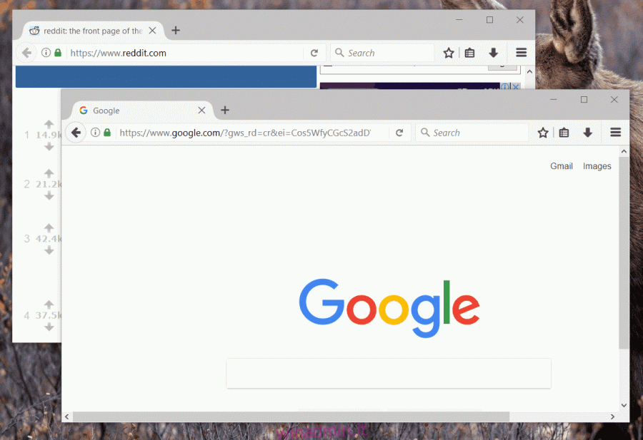 Come unire tutte le finestre di Firefox in una