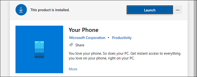 il tuo telefono nel Microsoft Store