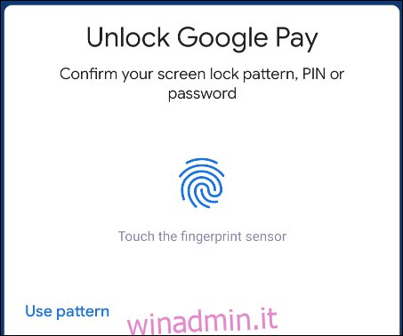 sblocca Google Pay