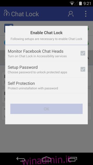 Il blocco chat impedisce l’accesso a Facebook, Messenger e Whatsapp [Android]