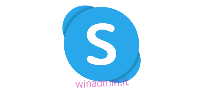 Il logo Skype.