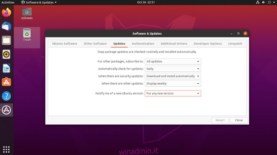 Come eseguire l’aggiornamento a Ubuntu 20.10