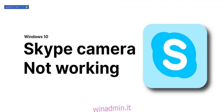 La fotocamera di Skype non funziona su Windows 10