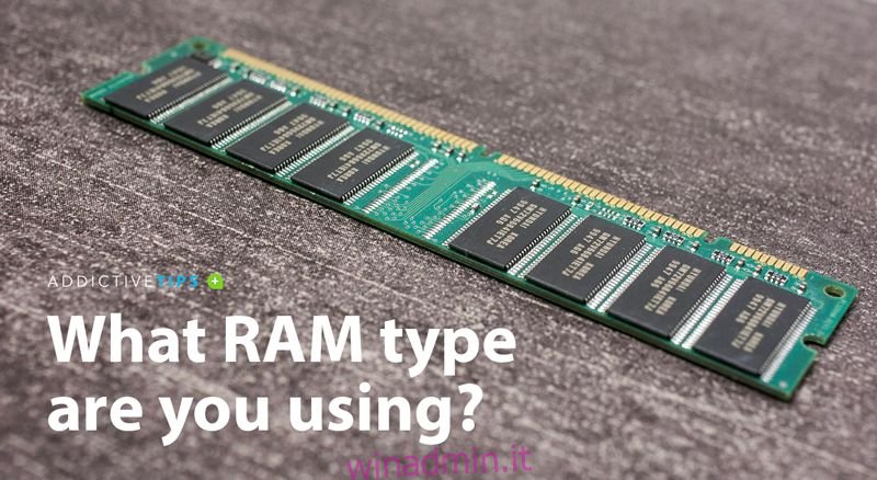 Come controllare il tipo di RAM