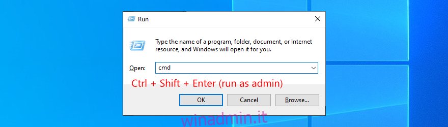 Windows 10 mostra come eseguire il prompt dei comandi come amministratore