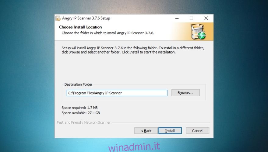 Installazione di Angry IP Scanner su Windows