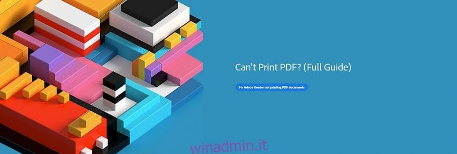 Impossibile stampare il PDF