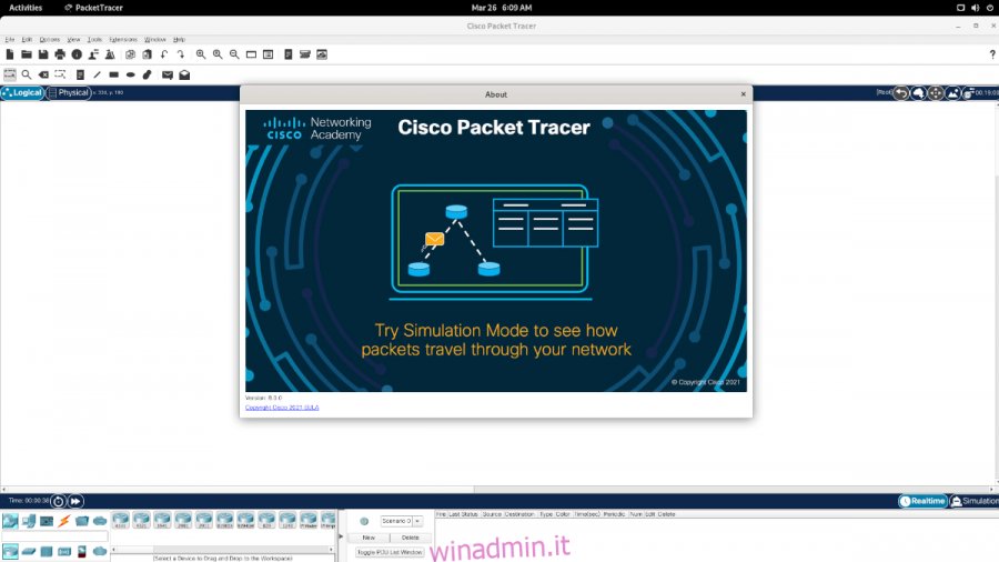 Cisco Packet Tracer su Linux