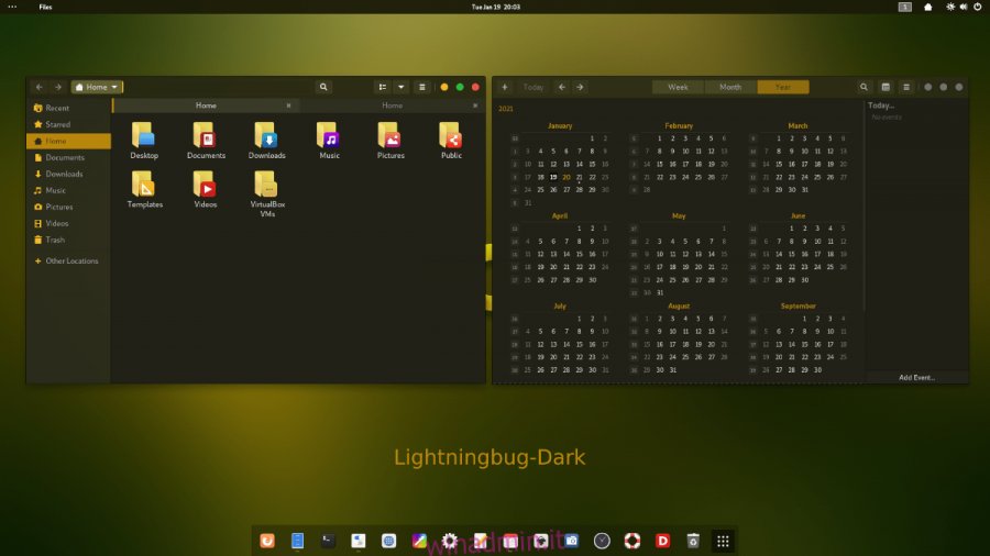 Tema LightningBug GTK su Linux
