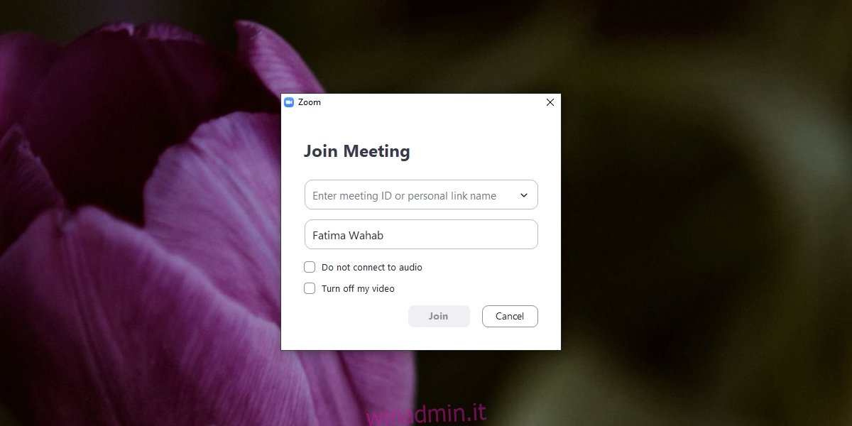 zoom accesso alla riunione