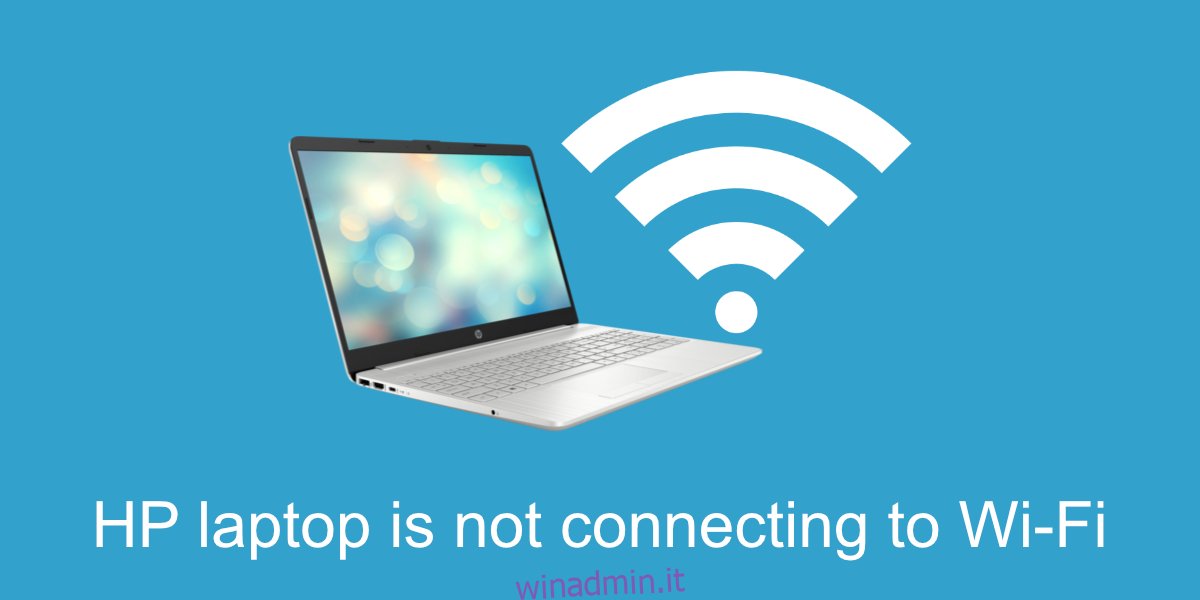 Il laptop HP non si connette al WiFi