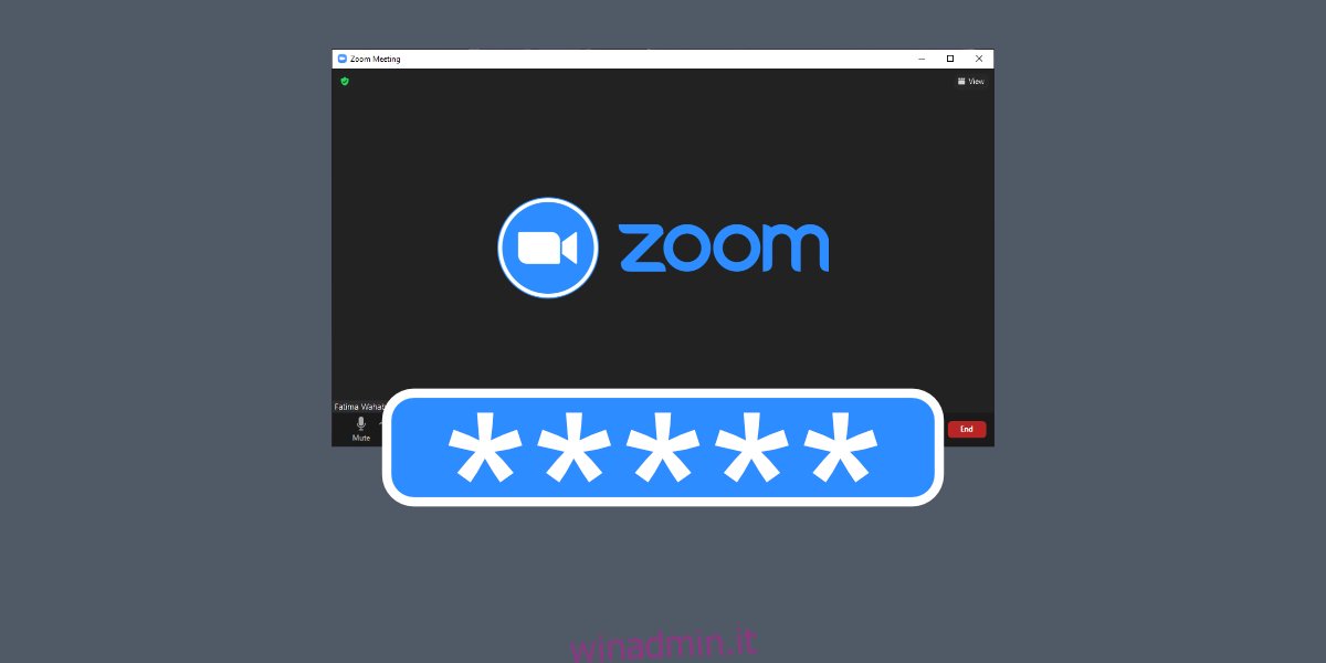 Password riunione Zoom