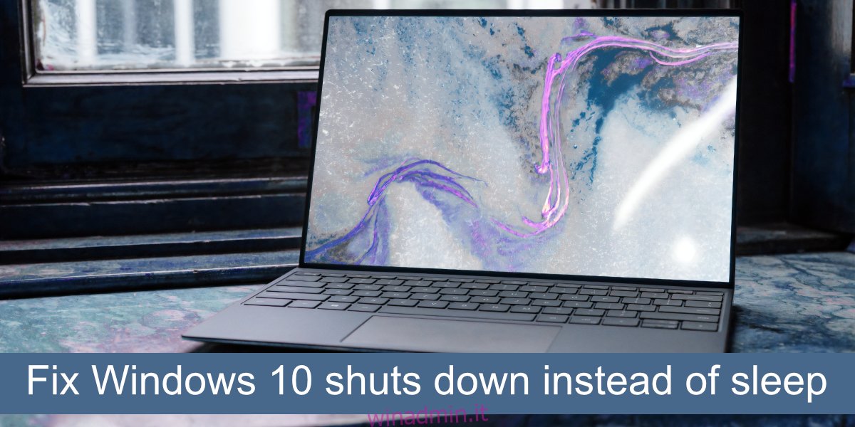 correggere Windows 10 si spegne invece di dormire