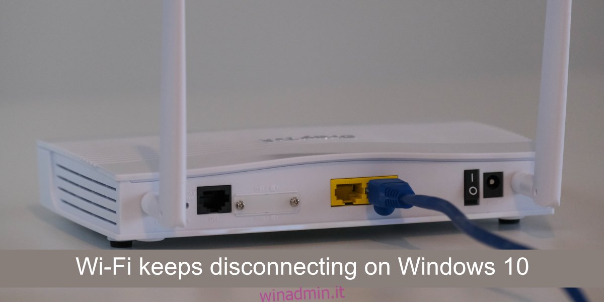 Il Wi-Fi continua a disconnettersi su Windows 10