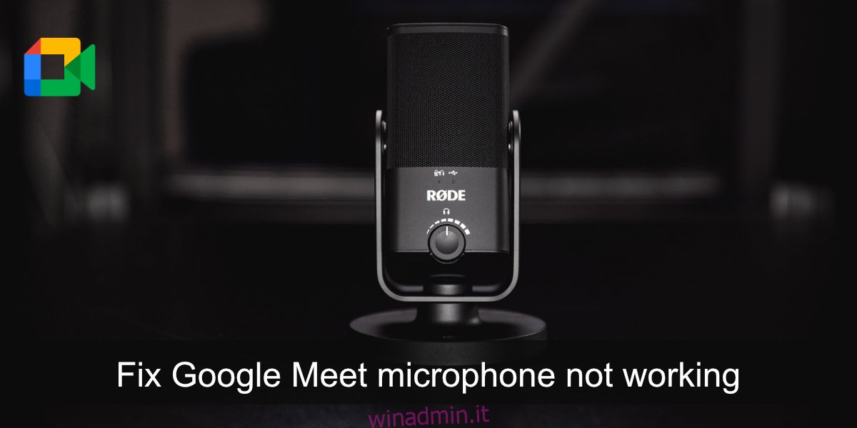 correggere il microfono di Google Meet che non funziona
