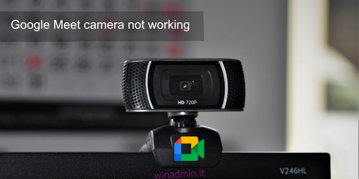 La fotocamera di Google Meet non funziona