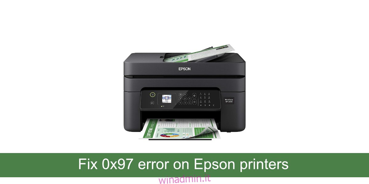 0x97 errore stampanti Epson