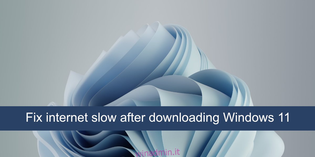 correggi Internet lento dopo aver scaricato Windows 11