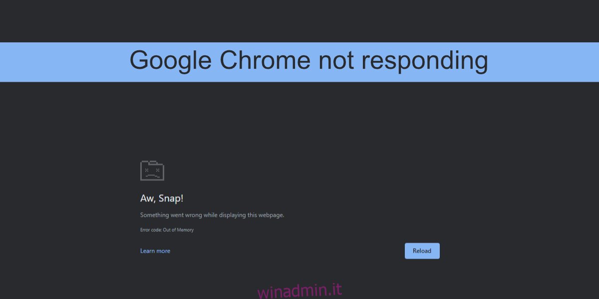 Google Chrome non risponde