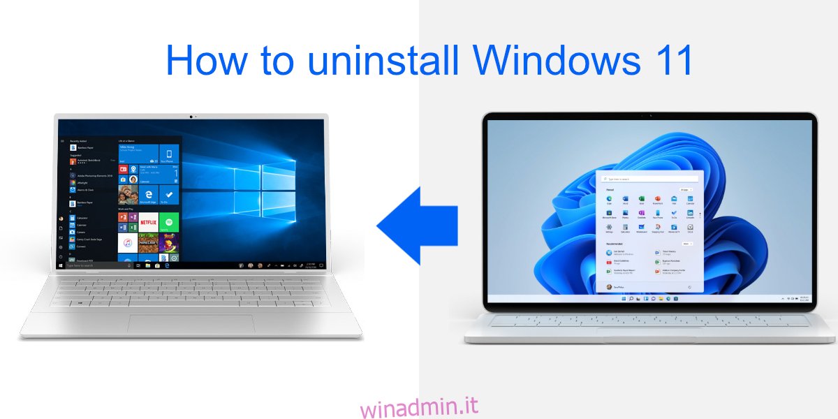 disinstallare Windows 11