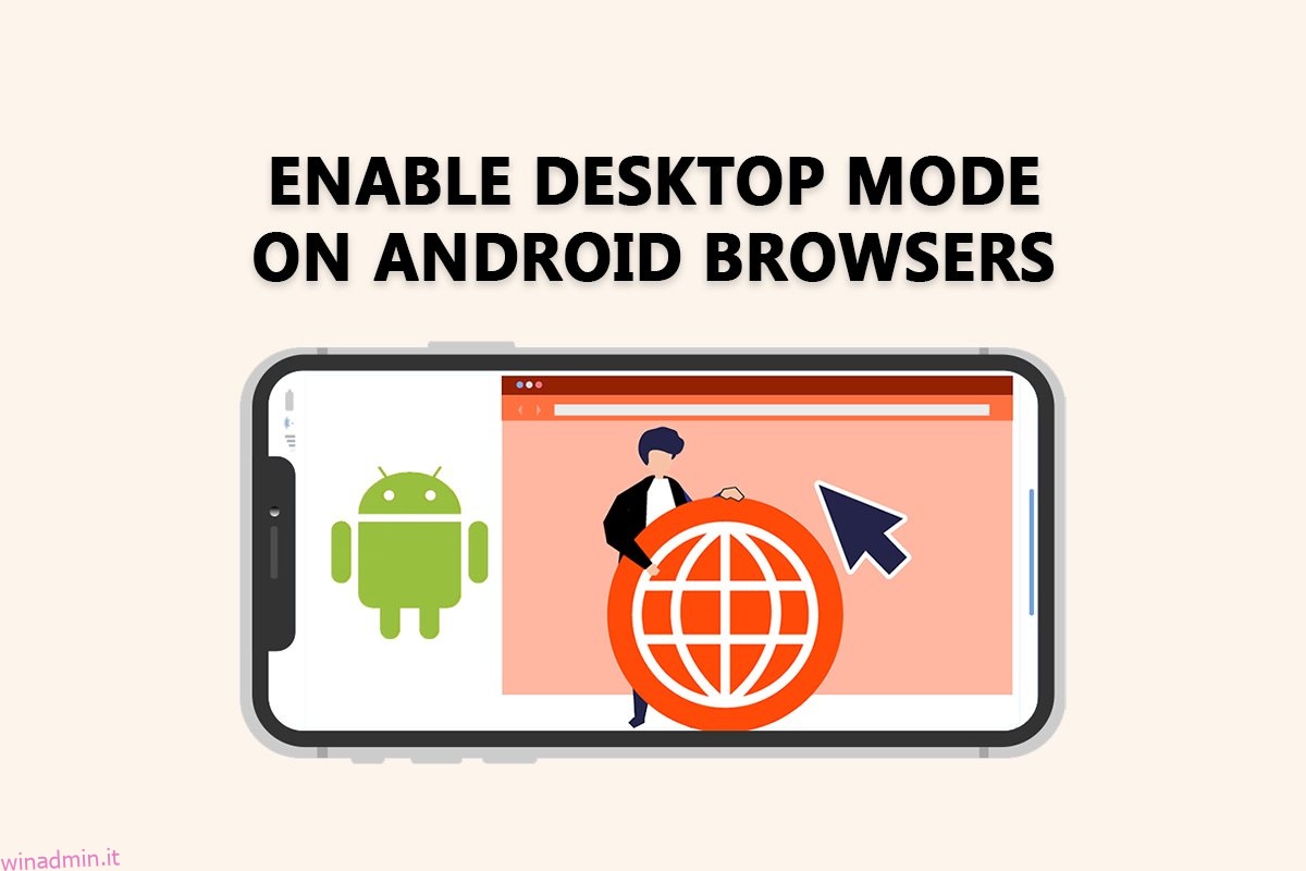 Come abilitare la modalità desktop sui browser Android