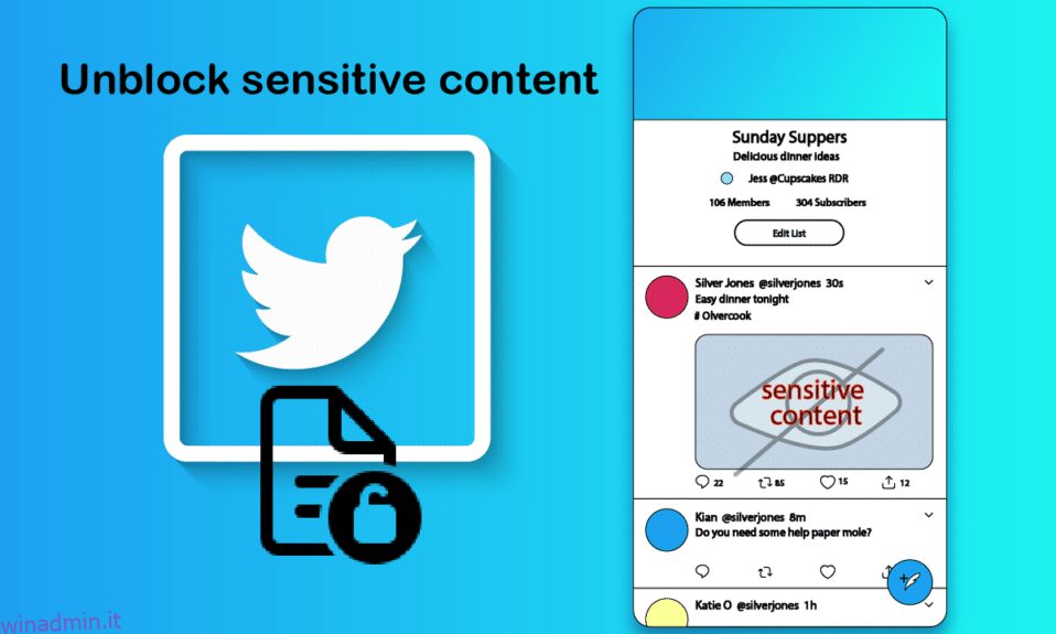 Come disattivare i contenuti sensibili su Twitter